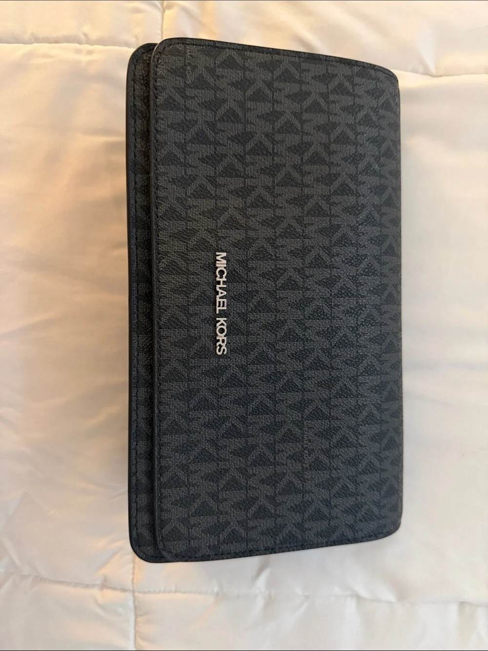 Michael Kors Charcoal/Black MK Continental Wallet